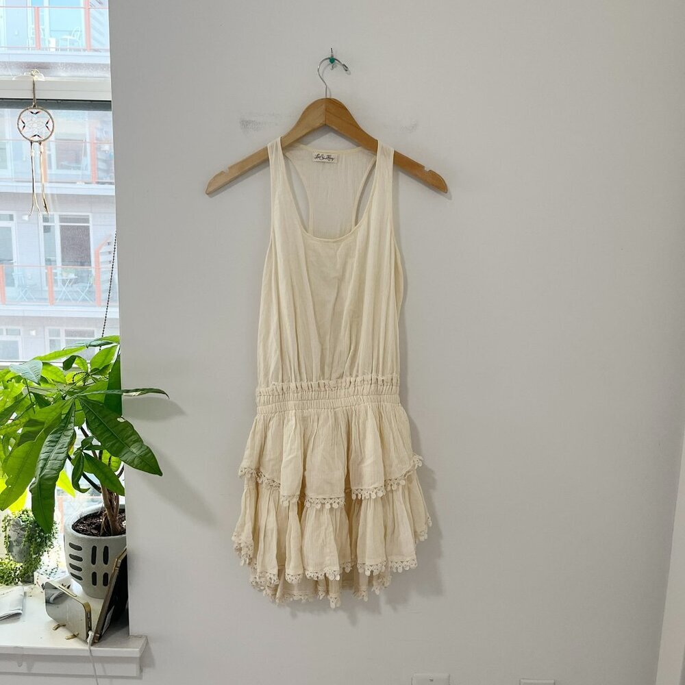 LoveShackFancy Cream Boho Mini Dress Size 1